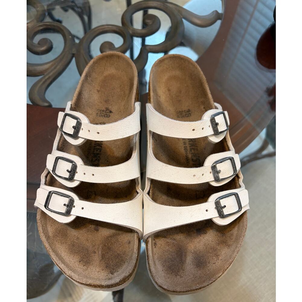 Birkenstock Florida Birko-Flo White Multi-Strap Sandal  Size 7.5 or 8 Euro 38